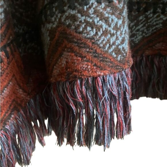 ANTHROPOLOGIE Hei Hei Mesilla Jacquard Knit Fringe Sweater Jacket Size Small - Picture 10 of 12